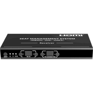 Receptor KVM por IP | 4K@60Hz | 120 m con PoE | Loop-out | Multiview y Videowall | HDMI 2.0 | USB 2.0 | Metálico