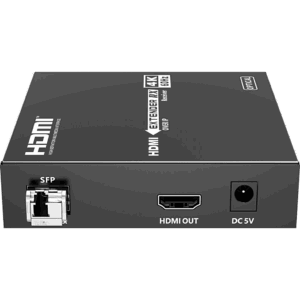 Receptor HDMI sobre IP | 4K60Hz | Fibra Óptica 40 km (24.85 mi) | 18 Gbps | HDMI 2.0 | HDCP 1.4/2.2 | IR | Protección ESD