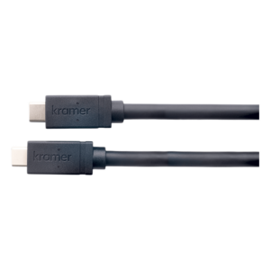 Cable Activo Híbrido AOC USB-C (M) a USB-C (M) | USB 3.2 Gen-2 SuperSpeed+ | 10 Gbps | 4K@60 Video | Carga 60W | K-Lock | 15.2 mts