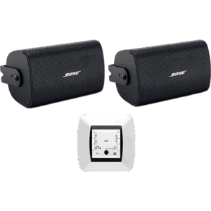 Kit de Audio Residencial | Mando Bluetooth EGI 121010H + Par de Bocinas de Superficie BOSE FS2SE | 2+2W RMS | Negro | IP55