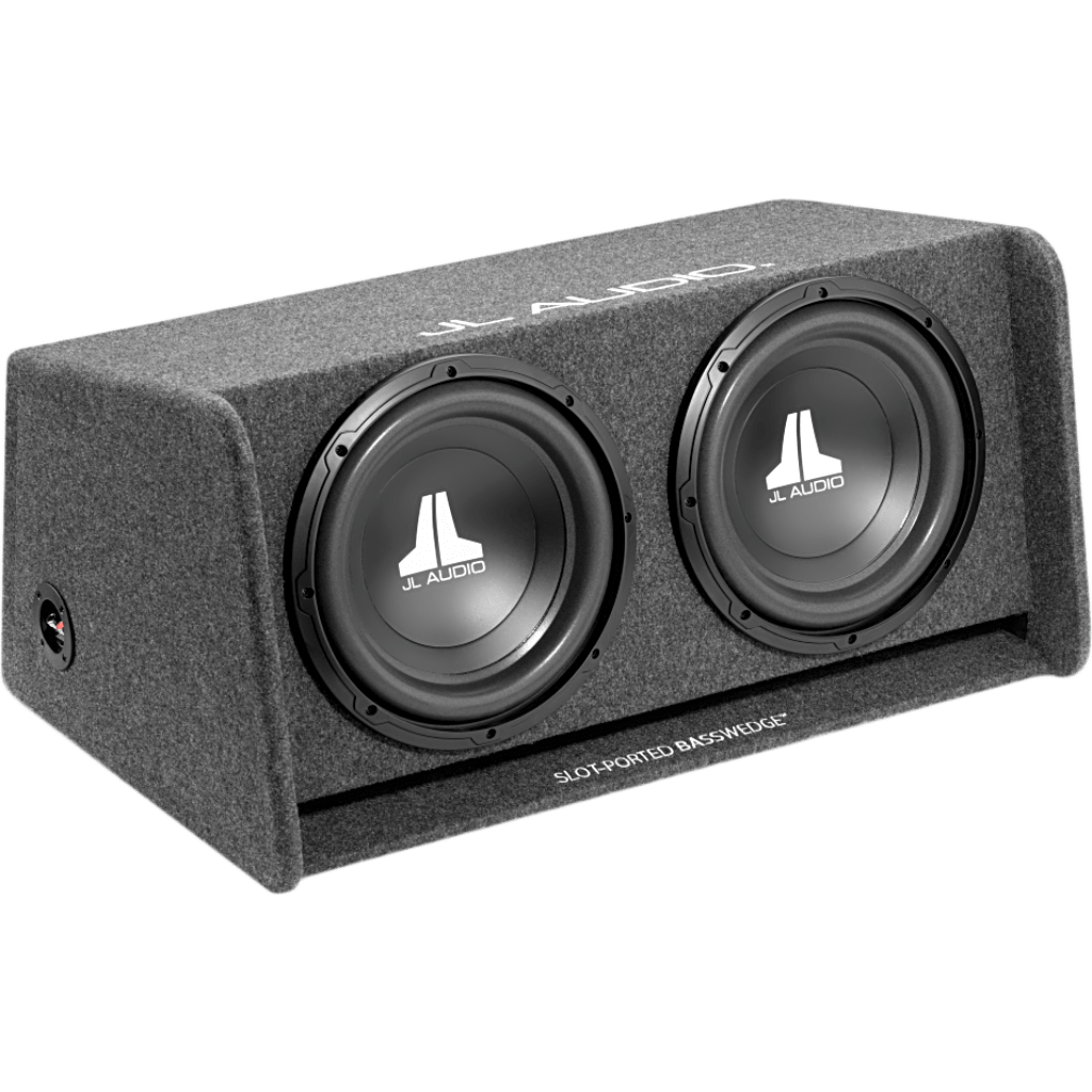 Subwoofer W0v3 dual de 12 pulgadas / Car Audio / 300 W RMS o 600 W RMS / Impedancia 2 Ω o 4 Ω / Carcasa con Puertos de Ranura / Cono de Polipropileno Relleno de Minerales / Terminal con Botones