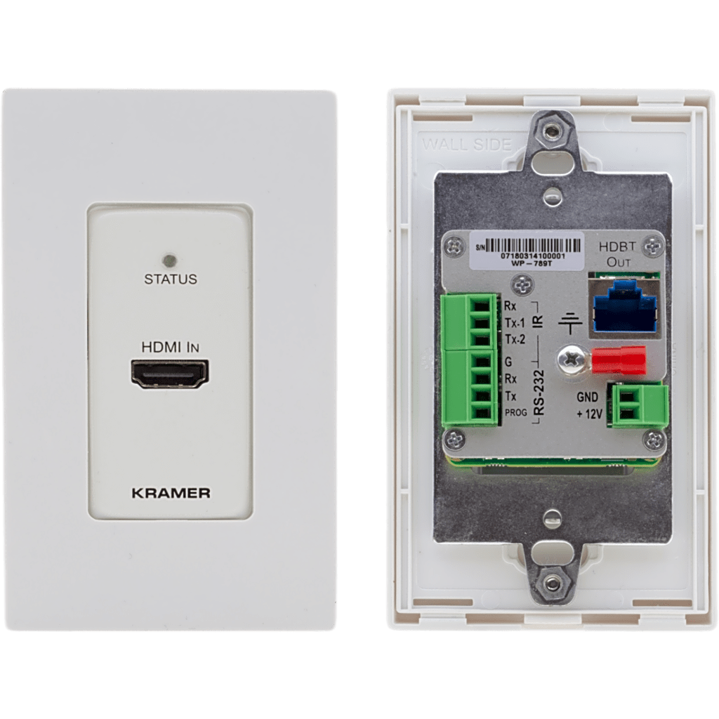 Transmisor Wall Plate HDBaseT | 4K60 4:2:0 HDMI 2.0 | RS-232 e IR | PoE | 40 m (130 ft) |