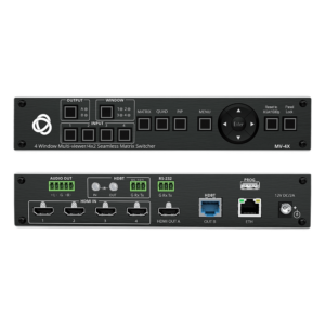 Matrix HDMI 4x2 con Escalado Integrado | Multi-Ventana | 4K@60Hz 4:4:4 | HDBT y HDMI | HDCP 2.3 | Conmutación Sin Corte | PiP-PoP | Control Web