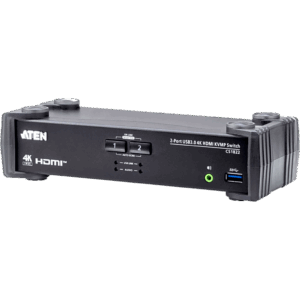 Conmutador KVMP 2 Puertos | HDMI 4K DCI 60Hz | USB 3.1 Gen 1 5 Gbps | Video DynaSync™ | Audio Mixer Mode | RS-232 | Firmware Actualizable