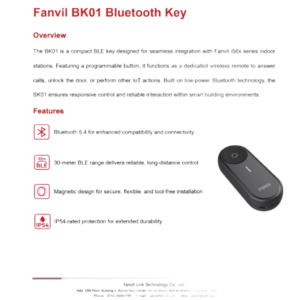 Bluetooth Key / 1 Botón Programable / Bluetooth 5.4 / Alcance 30 m (98.4 ft) / IP54 / Batería 300 mAh / Magnético