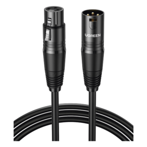 Cable para Micrófono XLR Tipo Canon Macho a Hembra | 15 Metros | Plug & Play | Anti interferencias | Triple Blindaje | Alta Calidad | Color Negro.