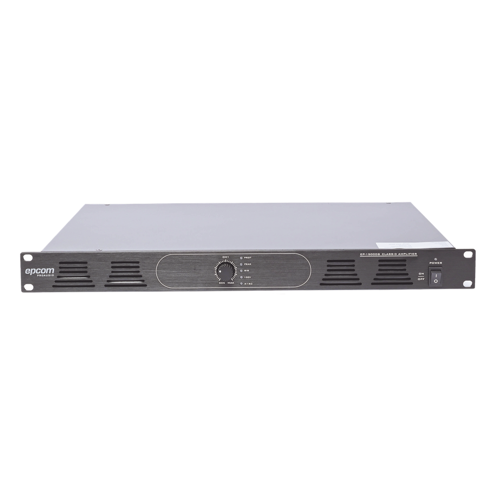 Amplificador de Audio Reforzador | 1 canal | 500w | Clase D | Salida 100V / 4-16Ω | Montaje en rack