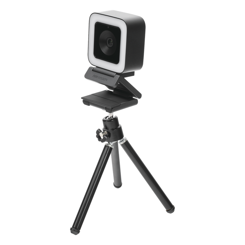 Cámara Web ALTA DEFINICIÓN (1080p) / Aro de Luz Interconstruido / Gran Angular / Micrófono Integrado / Conector USB de 2 mts / Fácil de Instalar / Reducción de Ruido Inteligente