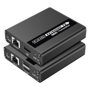 Kit extensor KVM (HDMI y USB) | 40m a 4k@30Hz | 70m a 1080P@60Hz | Cat 6, 6a y 7 | CERO LATENCIA | HDR | Salida Loop | Salida de audio de 3.5mm |