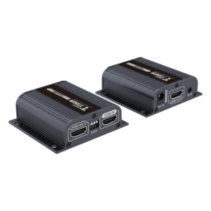 Kit Extensor HDMI para distancias de 50 metros / Soporta resoluciones 720 y 1080P @ 60 Hz / Cat 6, 6a y 7 / Salida Loop en el Tx para visualización local / Configuración EDID / Soporta control remoto del equipo fuente / Alimente solo el Tx