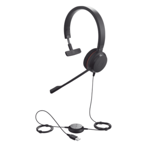 Jabra Evolve 20 Mono con conexión USB, micrófono con cancelación de ruido de ultima generación, configuración Plug and Play (4993-829-209)