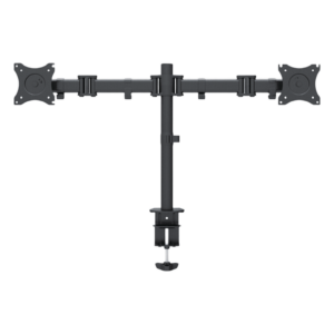 Montaje de Escritorio articulado para 2 monitores de 13 a 27" /  Soporta hasta 10 kg / Vesa 75 x 75 / 100 x 100 / Acero / Giro: 360°