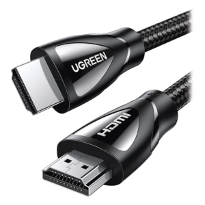 Cable HDMI 2.1 de Nylon Trenzado / 5 Metros (16.40 Pies) / 8K@60Hz/4K@120Hz / eARC (Canal de Retorno de Audio) / HDR10+ / VVR / HEC (Canal Ethernet HDMI) / ALLM / 3D / Dolby Atmos / Dolby Vision / 48 Gbps / Mayor Duración