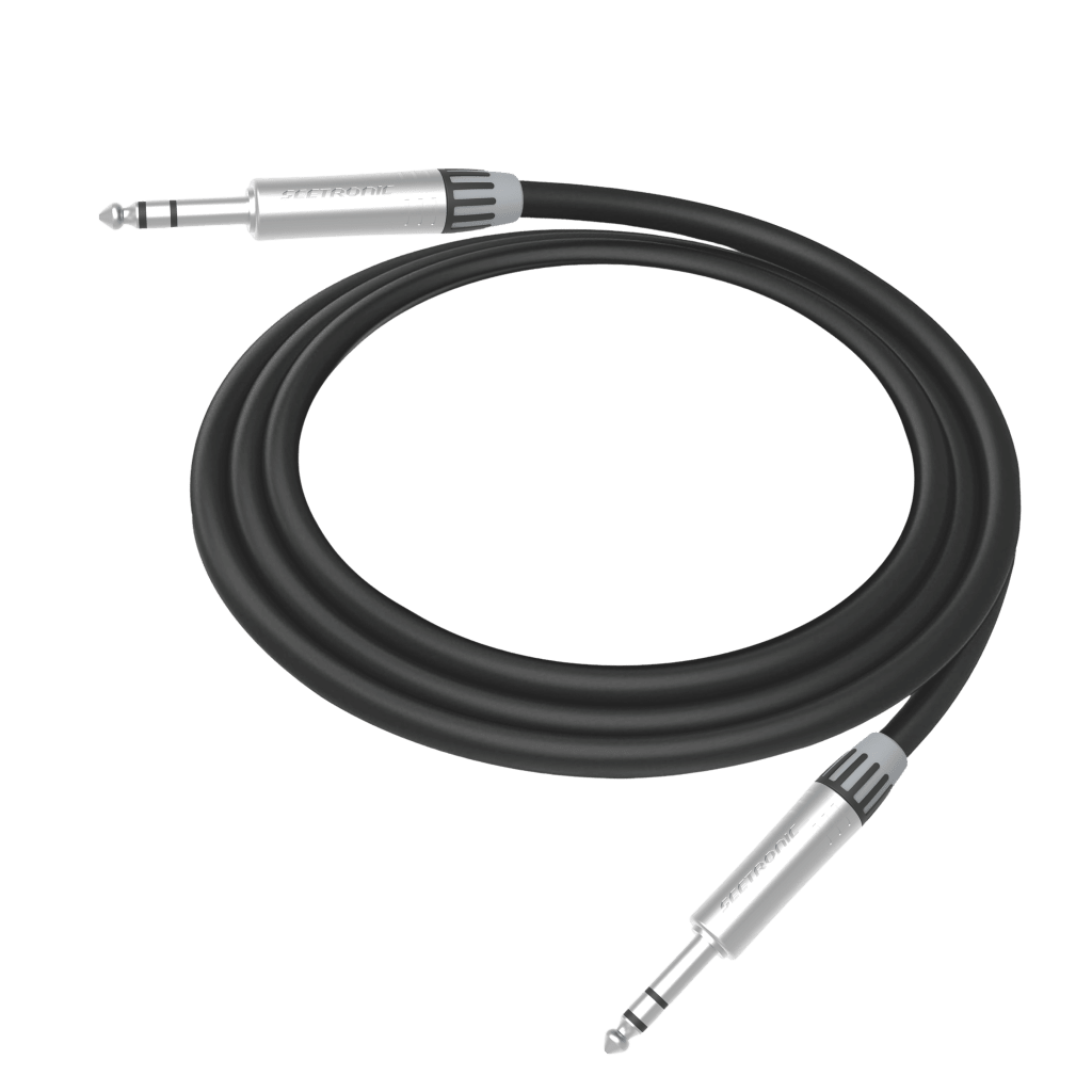 Cable de Audio | Plug 1/4 in a Plug 1/4 in Stereo | Carcasa Cromada | Conectores Seetronic | Longitud 5m - Image 2