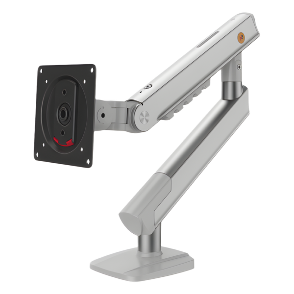 Brazo Ergonómico para Monitor A5-XS / Soporte 17" a 32" / VESA 75x75 y 100x100 mm / Carga 2-7 kg (4.4-15.4 lbs) / Ajuste de Tensión / Rotación ±90° / Color Blanco / Instalación Abrazadera o Pasacables