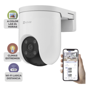 Cámara PT para Exteriores / 4K (8 Megapixel) / Wi-Fi / Audio De Dos Vías / Visión Nocturna a Color / Vista Panorámica 360° / Detección de Forma Humana / Auto Seguimiento de Zoom / IP65