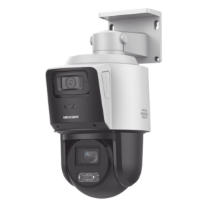 [TandemVu] PTZ IP 4 Megapixel con Cámara Panorámica 4 Megapixel / 4X Zoom / Dual Light (40 mts IR + 30 mts Luz Blanca) / ACUSENSE / IP66  / PoE+ / Audio de Dos Vías / Micro SD / Incluye Base para Techo o Pared