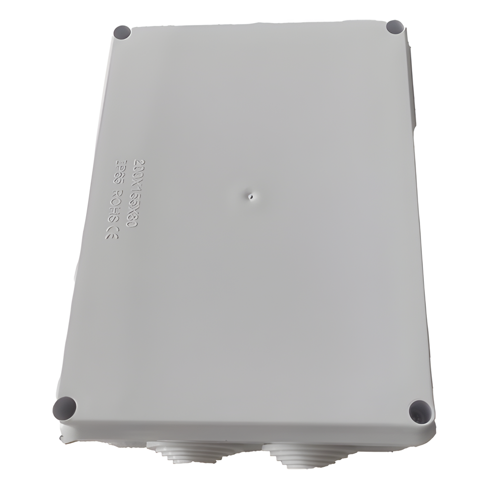Caja de Derivación-Conexión para Exterior IP65 con 10 Entradas / 200 x 155 x 80 mm / Sellado Seguro con Empaque + 4 Tornillos / Resiste Agua, Polvo y Sol Directo - Imagen 2