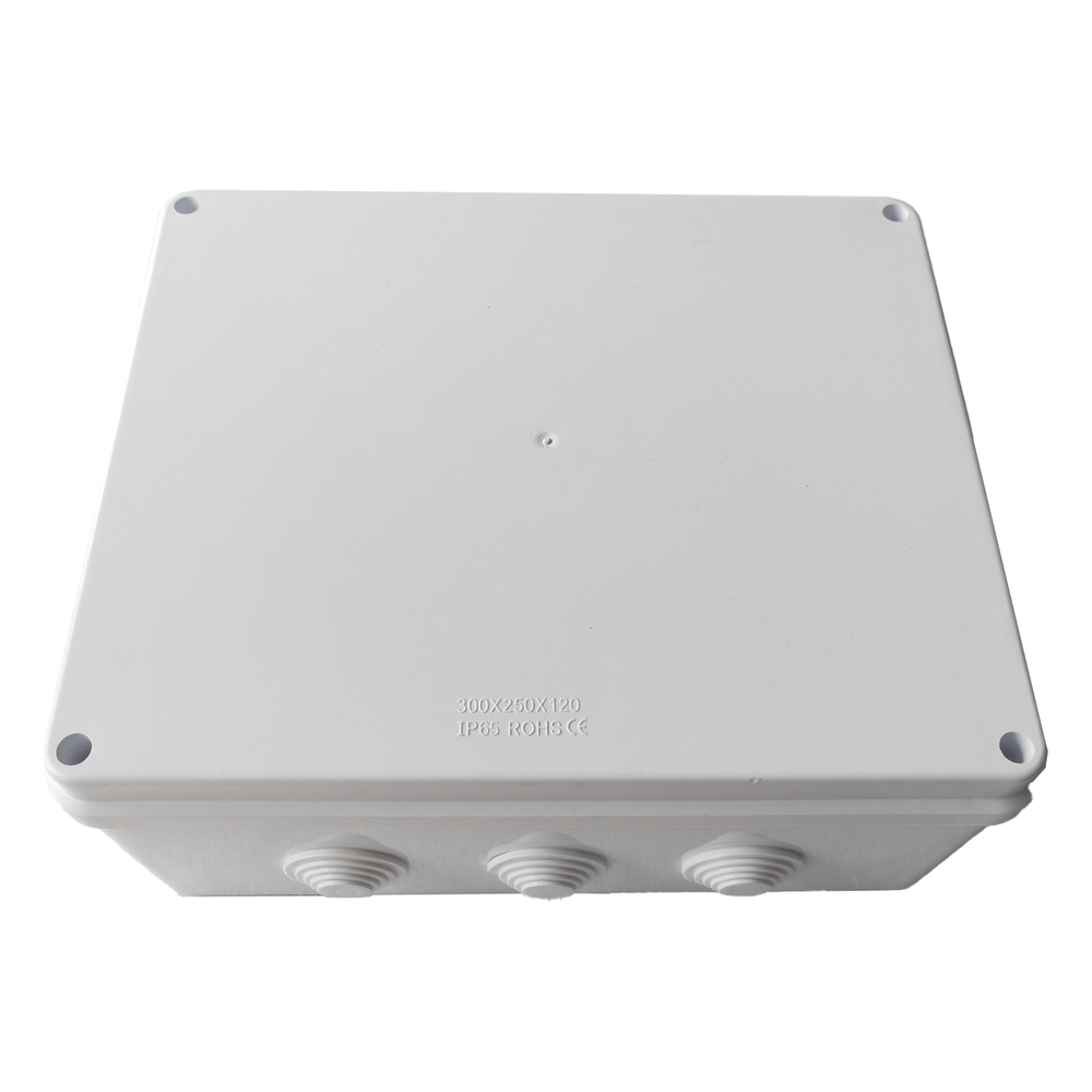 Caja de Derivación-Conexión para Exterior IP65 con 12 Entradas / 300 x 250 x 120 mm / Sellado Seguro con Empaque + 4 Tornillos / Resiste Agua, Polvo y Sol Directo - Image 2