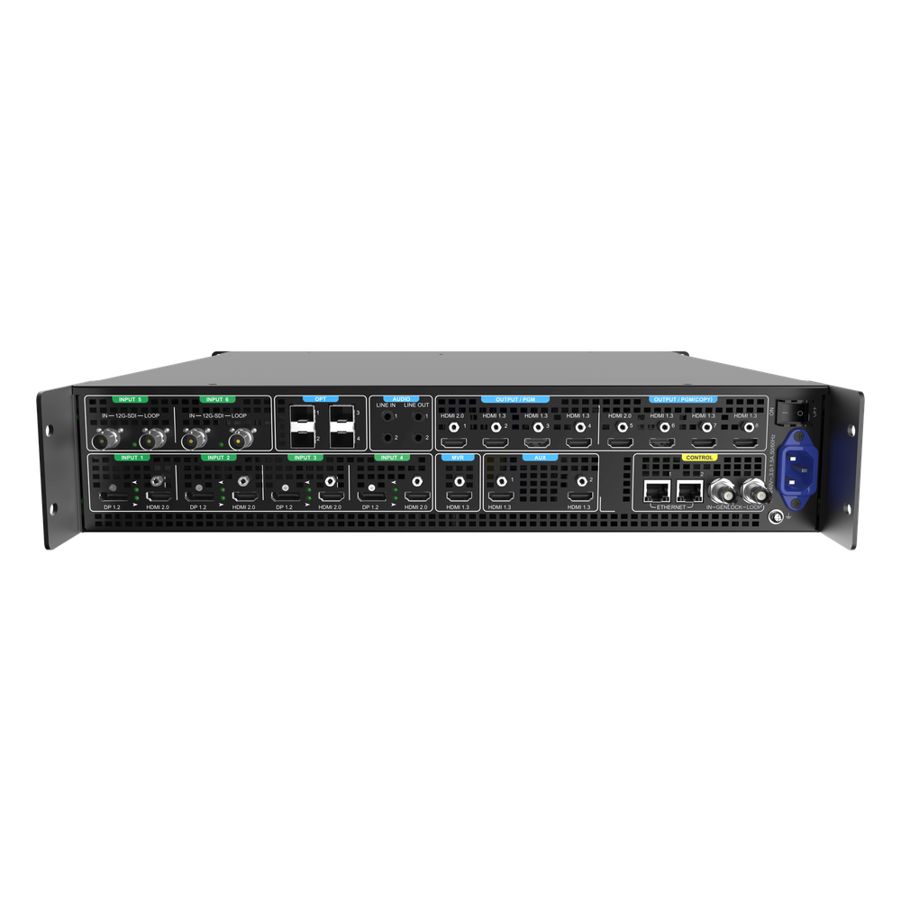 Seamless Switcher 4K / 6 Entradas / 6 Capas / 2 Modos de Trabajo / Salida 8K×2K@60Hz / 10G Óptico / Control Múltiple - Image 2