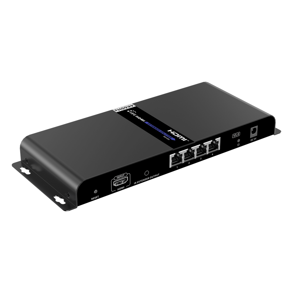 Kit Divisor y Extensor HDMI (Extender Splitter) | Divide 1 Fuente HDMI a 4 Pantallas | Extiende la señal HDMI hasta 120 m | Resolución 4Kx2K @ 60 Hz | Cat 6/6a | Uso 24/7 | Longitud del cable autoajustable - Imagen 2