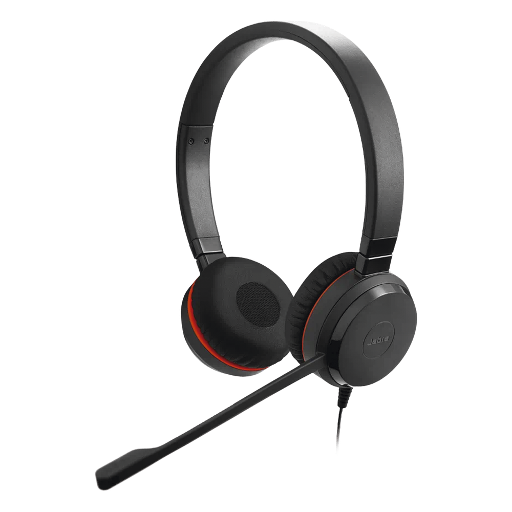 Jabra Evolve 30 Duo con conexión USB / 3.5mm, micrófono con cancelación de ruido y controlador en el cable con botones e indicadores LED (5399-829-309) - Image 2