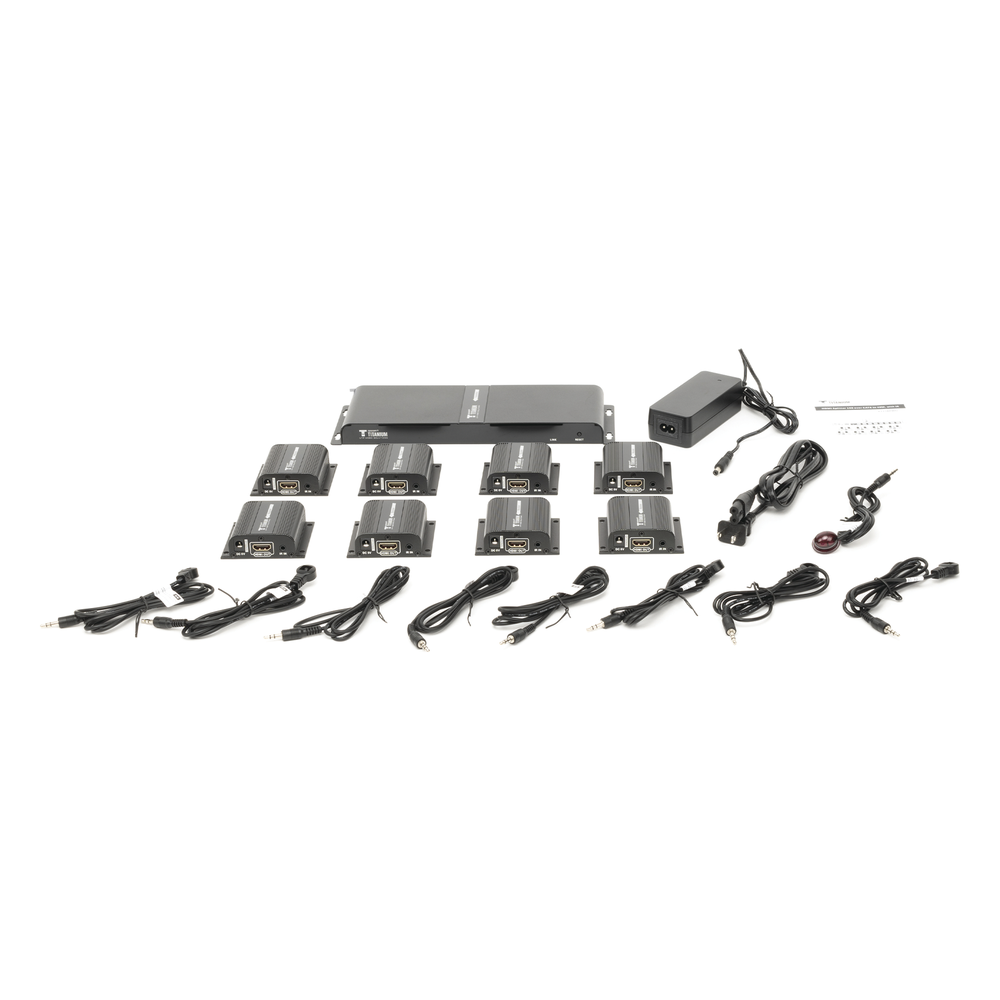 Kit Divisor y Extensor HDMI (Extender Splitter) / Divide 1 Fuente HDMI a 8 Pantallas / Extiende la señal HDMI hasta 40 m / Resolución 1080P @ 60 Hz / Cat 6/6a/7 / Uso 24/7 / Salida Loop en el Tx / IR / Alimente solo el Tx (PoC). - Image 3