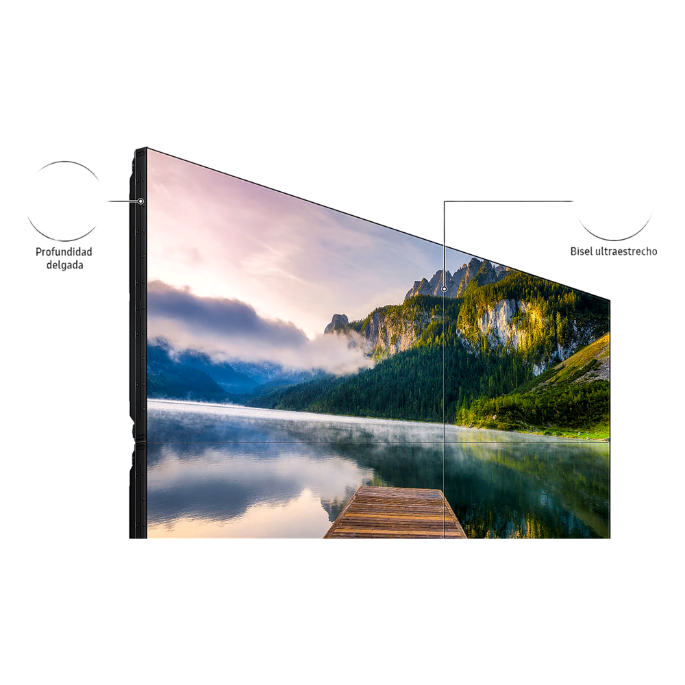 KIT de Video wall LCD 2x2 4 pantallas de 55" VM55BU para conexion daisy chain, incluye montajes de pared Peerless DS-VW765-LAND, Tamaño 109" (2x2) 2.42 x 1.36m - Image 3
