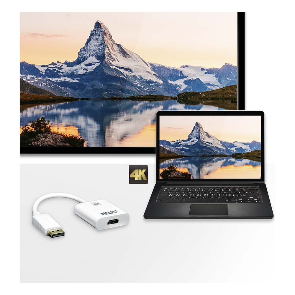 Adaptador activo de DisplayPort a HDMI | 4K | Compatible con audio | - Image 2