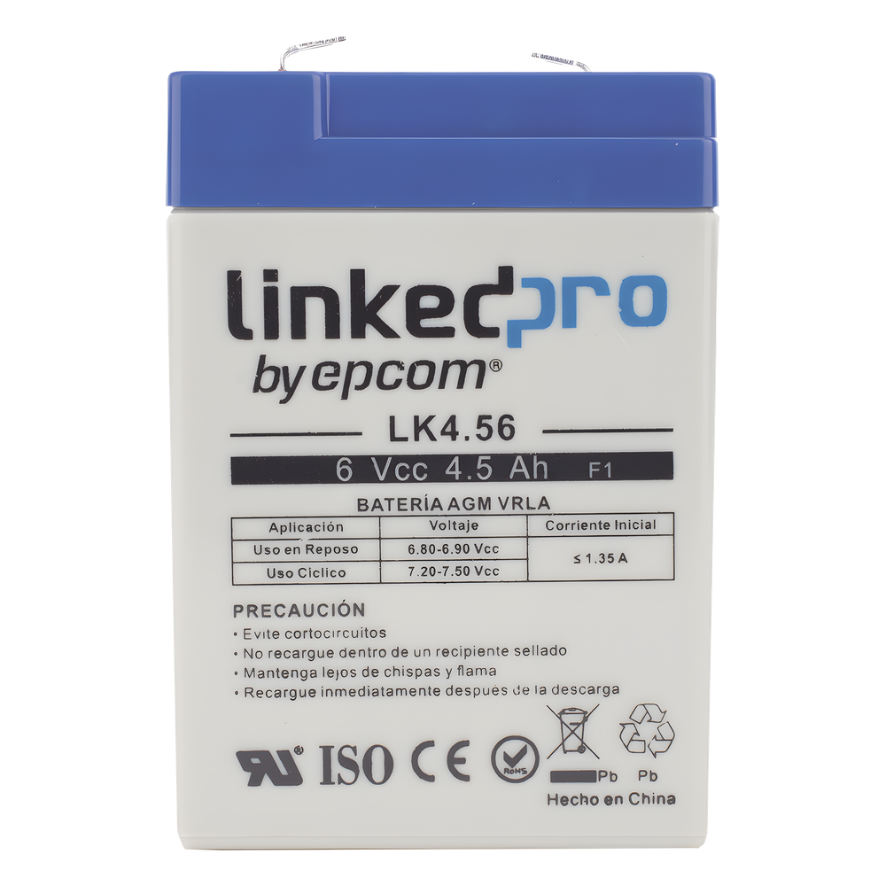 Batería de respaldo 6 V | 4.5 Ah | AGM | Especial para Seguridad Electrónica | UPS | Sistemas de Emergencia | Vida útil 5 años | Terminales F1 - Imagen 2