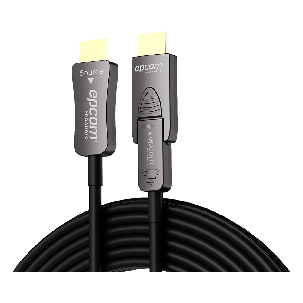 Cable HDMI Óptico Activo| 4K Real | 15 m | 18 Gbps | 4K@60Hz 4:4:4 | HDMI 2.0b | HDCP 2.2 | HDR | ARC | Conector RX Desmontable | Plug and Play - Imagen 2
