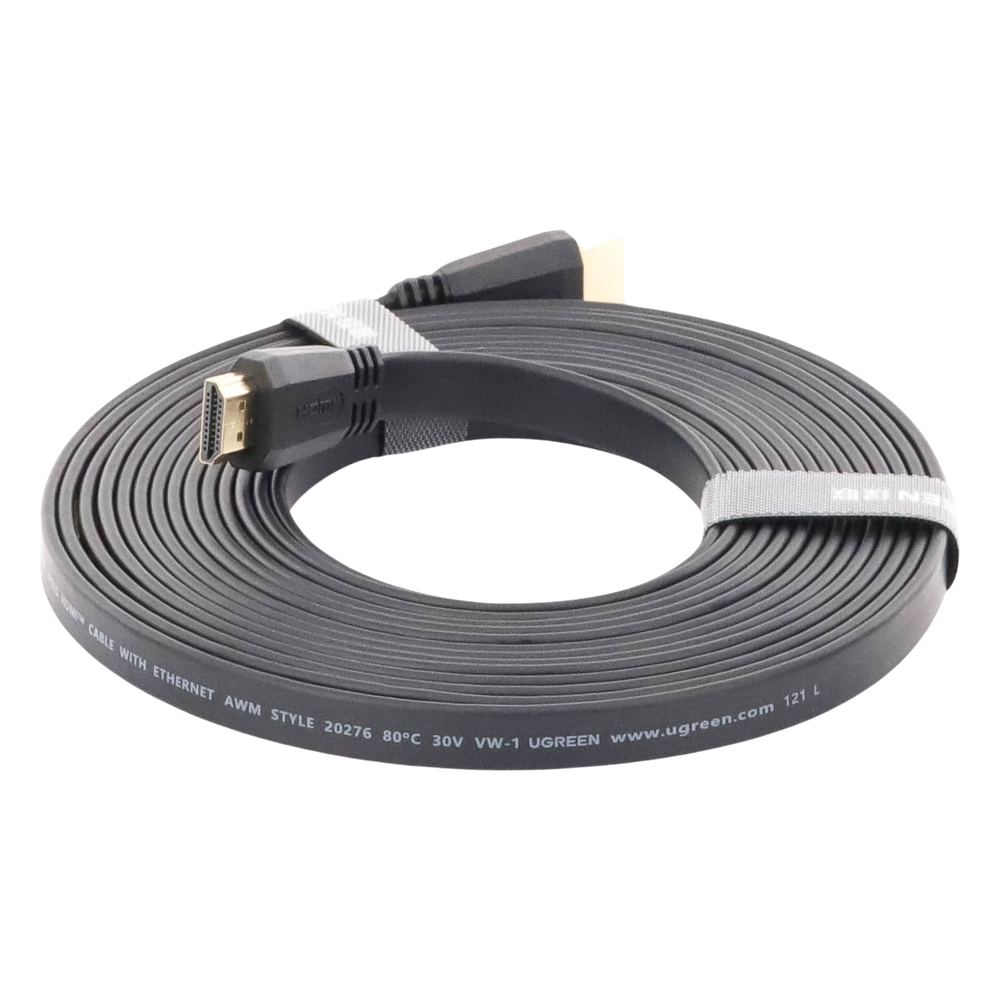 Cable HDMI 2.0 Plano de 5 Metros (16.40 Pies) / 4K@60Hz / HDR / 3D / HEC (Canal Ethernet HDMI) / ARC (Canal de Retorno de Audio) / Color Profundo de 48 Bits / Audio de 32 Canales / HDCP / Audio Dolby True HD 7.1 / 18 Gbps / EstaÑado y Triple Blindaje / A - Image 3