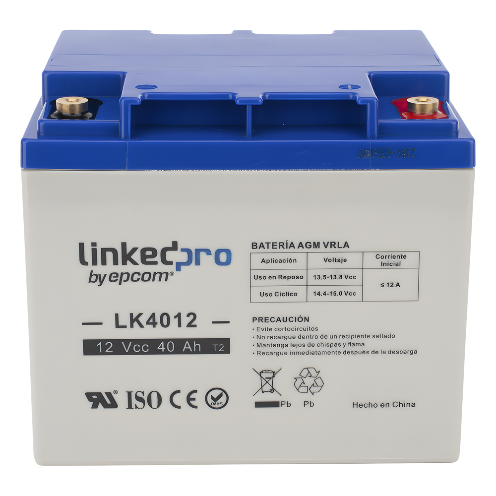 Batería de respaldo 12 V | 40 Ah | AGM | Especial para Seguridad Electrónica | UPS | Sistemas de Emergencia | Certificada UL | Vida útil 5 años | Terminales T2 - Image 3
