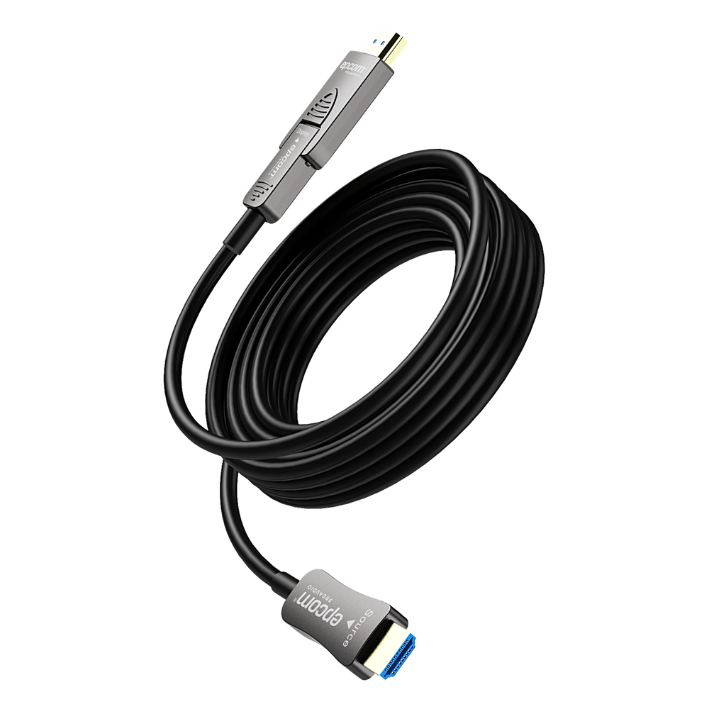 Cable HDMI Óptico Activo| 4K Real | 15 m | 18 Gbps | 4K@60Hz 4:4:4 | HDMI 2.0b | HDCP 2.2 | HDR | ARC | Conector RX Desmontable | Plug and Play - Imagen 3