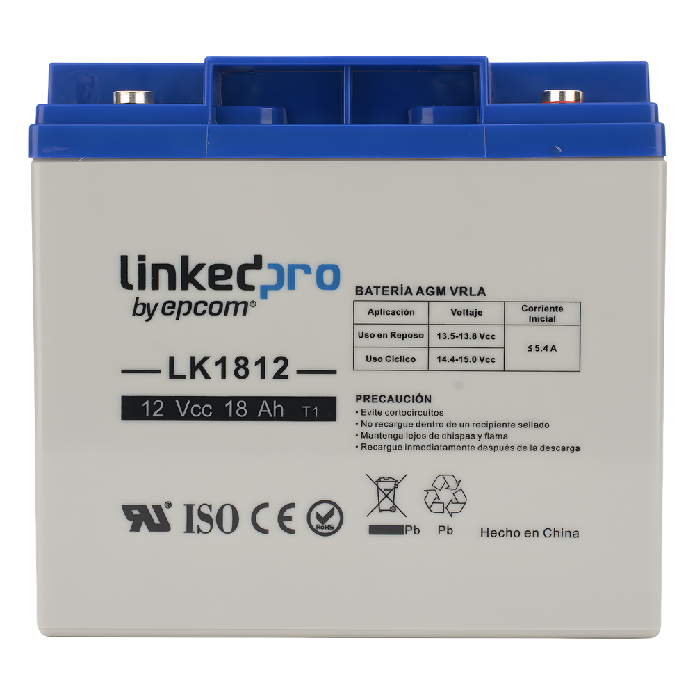 Batería de respaldo 12 V | 18 Ah | AGM | Especial para Seguridad Electrónica | UPS | Sistemas de Emergencia | Vida útil 5 años | Terminales M5 - Imagen 4