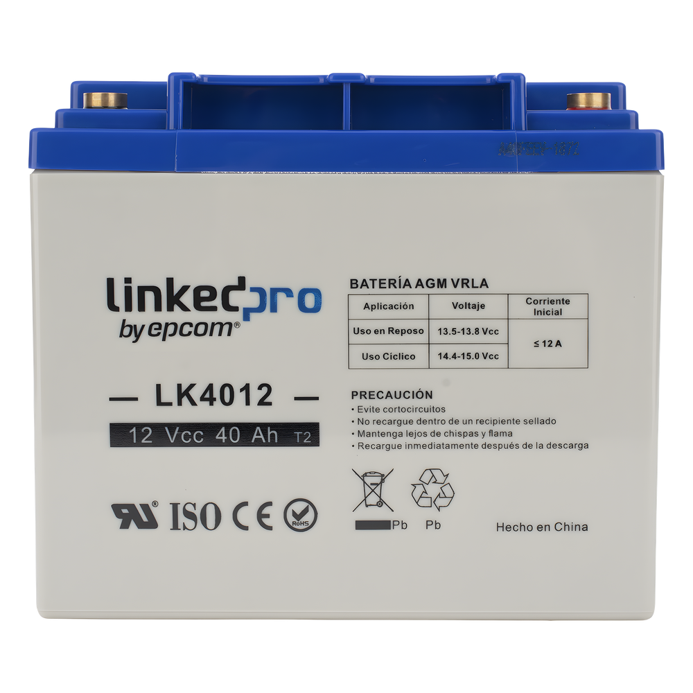 Batería de respaldo 12 V | 40 Ah | AGM | Especial para Seguridad Electrónica | UPS | Sistemas de Emergencia | Certificada UL | Vida útil 5 años | Terminales T2 - Image 4