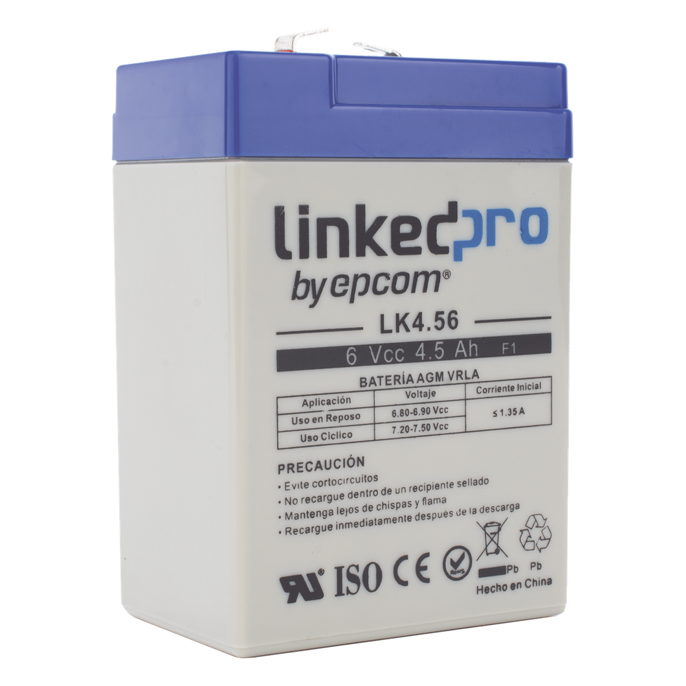 Batería de respaldo 6 V | 4.5 Ah | AGM | Especial para Seguridad Electrónica | UPS | Sistemas de Emergencia | Vida útil 5 años | Terminales F1 - Imagen 4