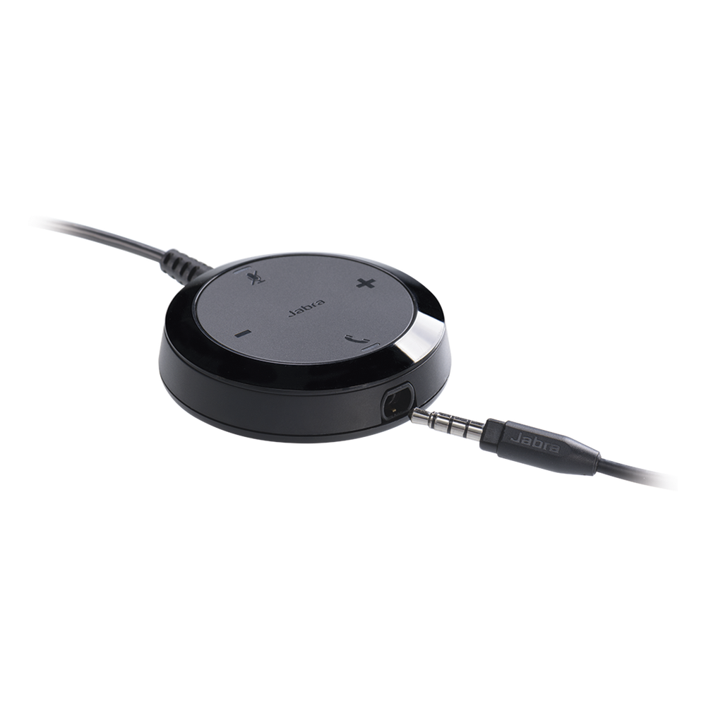 Jabra Evolve 30 Duo con conexión USB / 3.5mm, micrófono con cancelación de ruido y controlador en el cable con botones e indicadores LED (5399-829-309) - Image 4