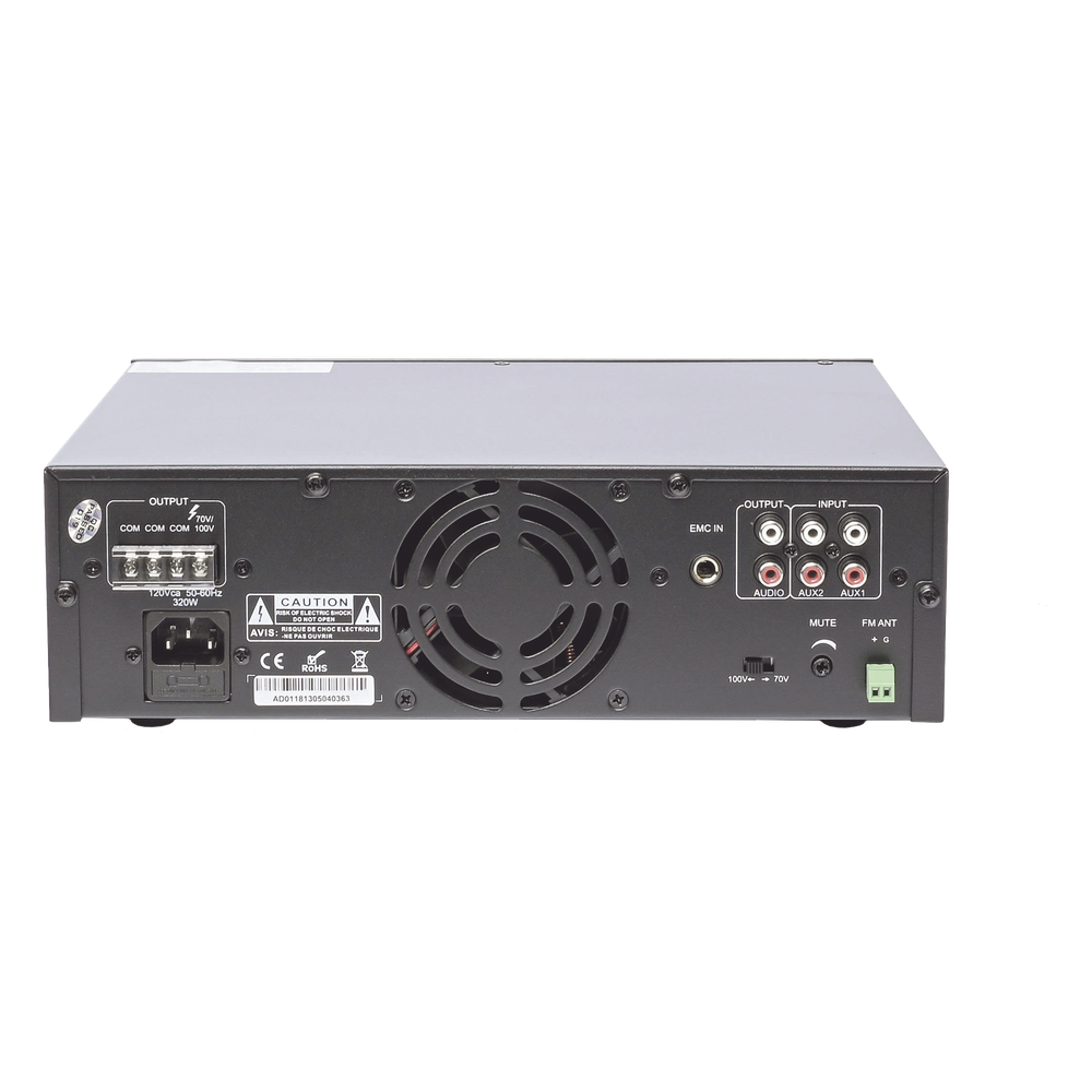 Mini Amplificador de Audio Mezclador | 240W RMS | Sistema 70/100V | MP3 | Tuner | Bluetooth | Musica ambiental y Voceo - Image 4