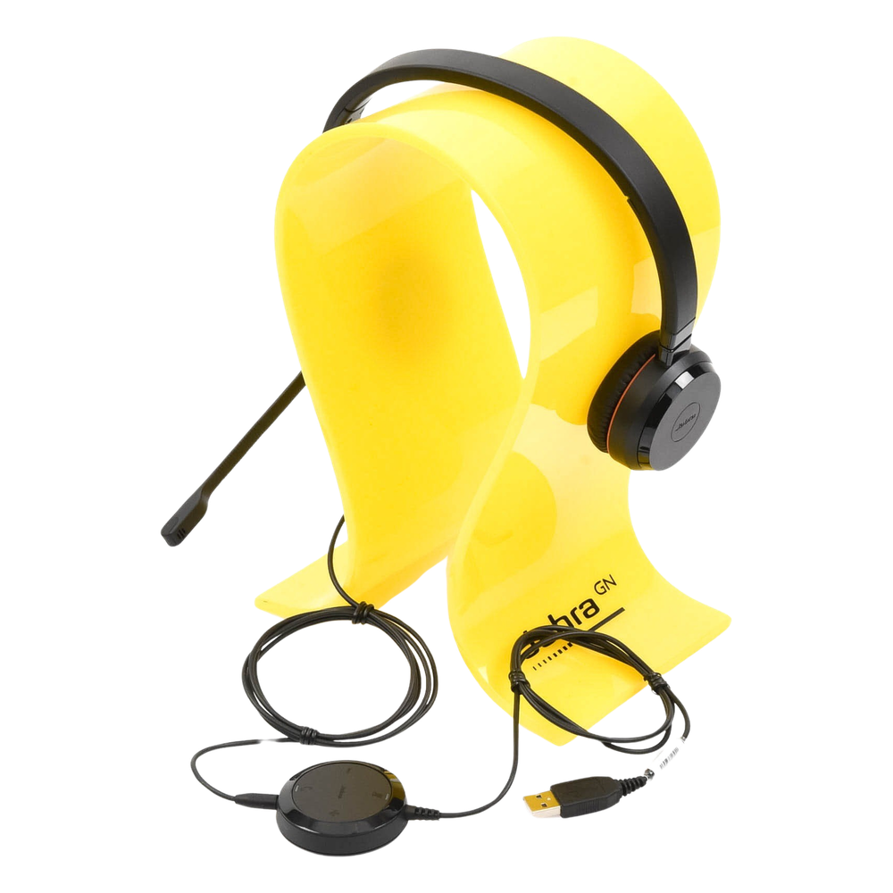Jabra Evolve 30 Duo con conexión USB / 3.5mm, micrófono con cancelación de ruido y controlador en el cable con botones e indicadores LED (5399-829-309) - Image 5