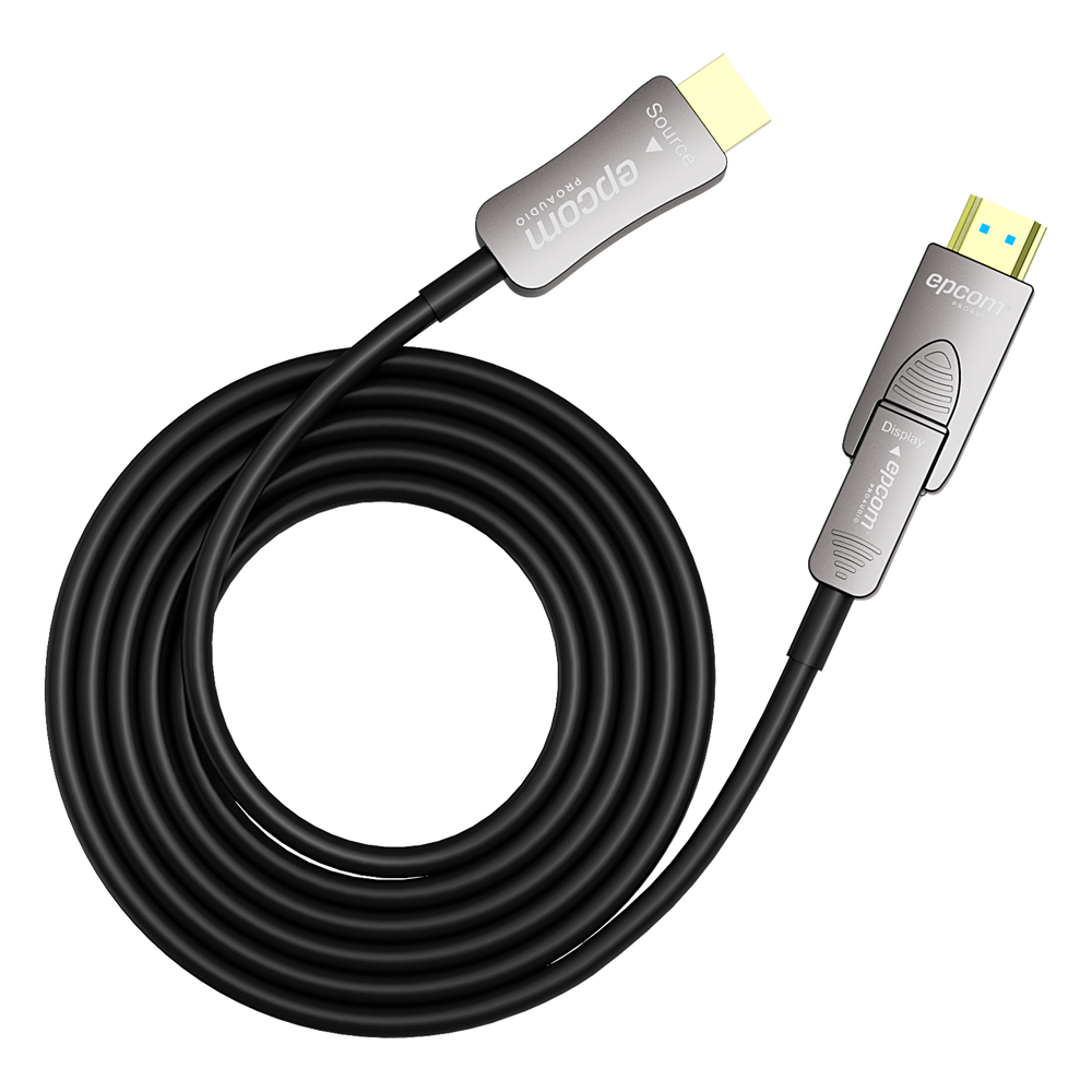Cable HDMI Óptico Activo| 4K Real | 15 m | 18 Gbps | 4K@60Hz 4:4:4 | HDMI 2.0b | HDCP 2.2 | HDR | ARC | Conector RX Desmontable | Plug and Play - Imagen 6