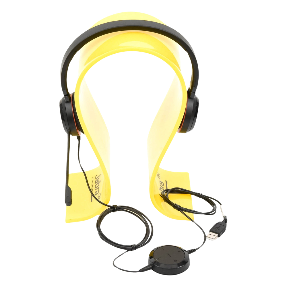 Jabra Evolve 30 Duo con conexión USB / 3.5mm, micrófono con cancelación de ruido y controlador en el cable con botones e indicadores LED (5399-829-309) - Image 8